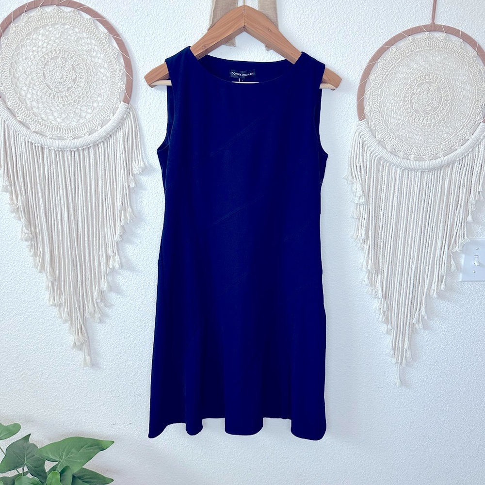 Donna degnan navy blue contemporary mini dress size 4